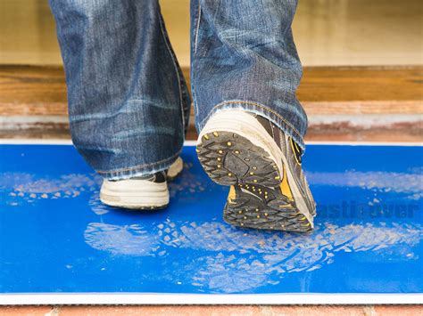 Get rid of stains and odors with electric blue magic mat cleaner